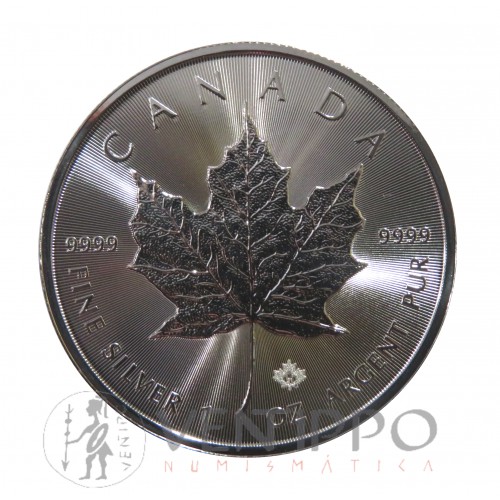 Canadá, 5$ Plata ( 1 OZ. 999  mls.) Hoja de Arce 2021, S/C.