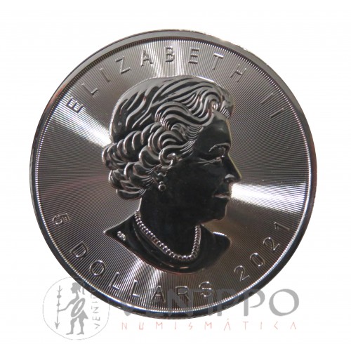 Canadá, 5$ Plata ( 1 OZ. 999  mls.) Hoja de Arce 2021, S/C.