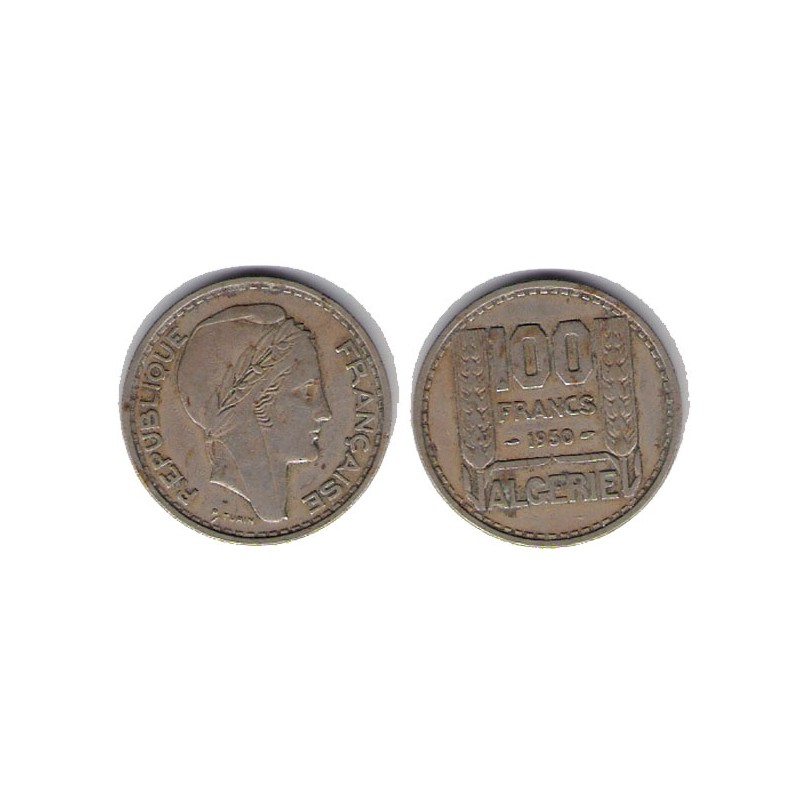 ARGELIA, 100 FRANCOS, 1950 OCUPACIÓN FRANCESA, MBC+