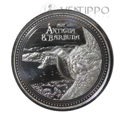 Antigua y Barbuda, 2 $ Plata ( 1 OZ. 999 mls. ), 2021, EC8 IV, Ave Fragatas.