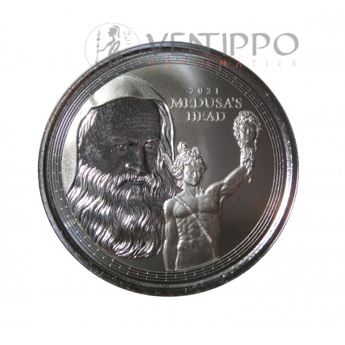 Gibraltar, 1 Pounds Plata ( 1 OZ 999 mls. ) Perseo 2021, BU.