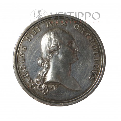 Carlos IV, Medalla Plata Proclamación en Madrid, 1789, EBC-