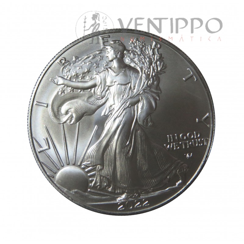 Estados Unidos, Dollar Plata ( 1 OZ. 999 mls. ) 2022. Liberty Eagle II.