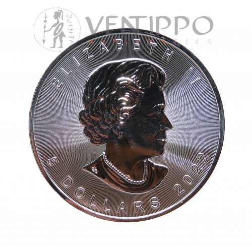 Canadá, 5 $ Plata (1 Oz. 9999 mls), Hoja de Arce/ Venus Coloreada 2022