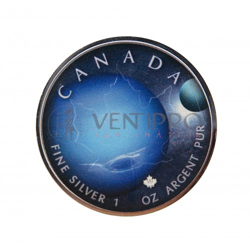 Canadá, 5 $ Plata ( 1 OZ ley 9999 mls .)