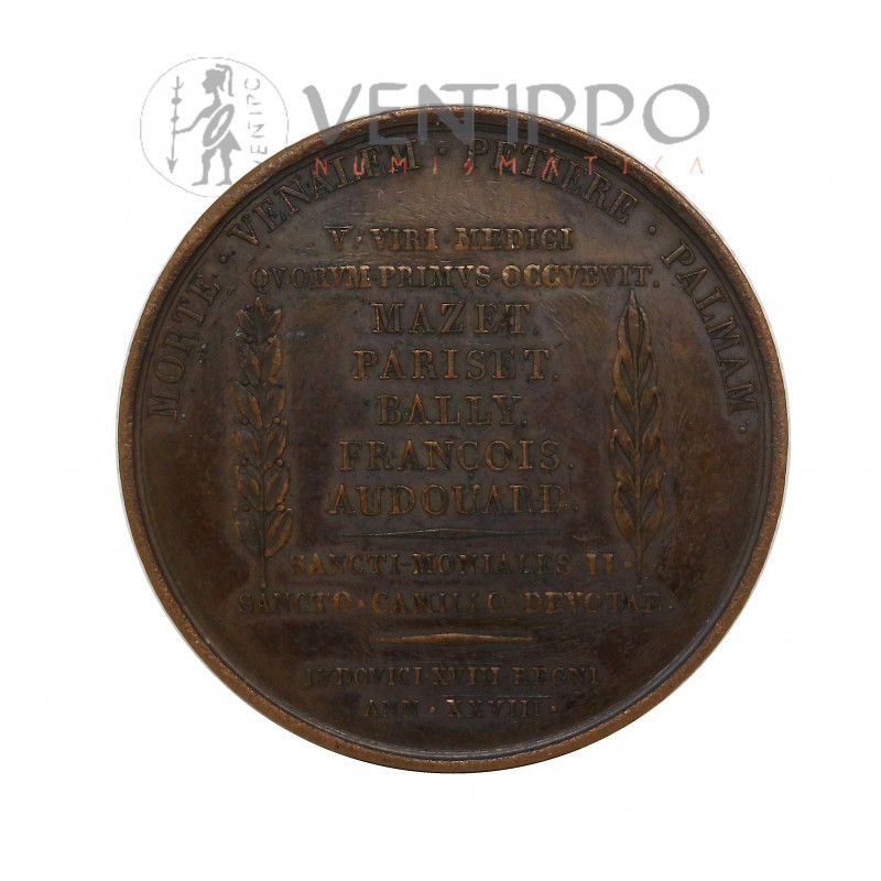 Fernando VII, Medalla ayuda Francesa epidemia Barcelona 1821, EBC-